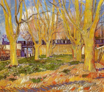 Vincent Van Gogh Werke - Platanenallee in der Nähe von Arles Bahnhof Vincent van Gogh